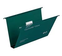 Rexel Crystalfile Classic - Carpeta colgante (cartón, base 50 mm), 25 unidades, color verde