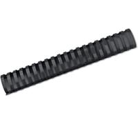 Canutillo plástico DIN A4 GBC 51 mm ovalados (Caja 50), negro