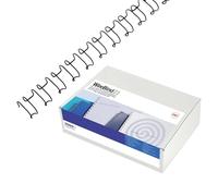 Rexel GBC IB160639 - Canutillo para encuadernar (A4, 21 anillas, 100 unidades), plateado
