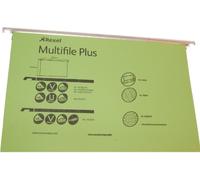 Rexel Multifile Plus - Carpeta colgante (15 mm, 20 unidades), color verde