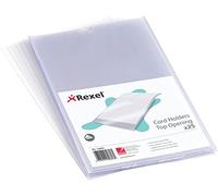 Rexel Nyrex 12060 - Portadocumentos plástico con apertura superior (A5, 25 unidades)