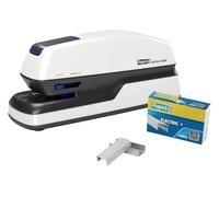 Rexel Rapid Grapadora Eléctrica Contactless Optima GripE, Grapadora Automática con 1000 Grapas Incluidas, Grapadora Color Blanco, Hasta 20 Hojas, 2102349