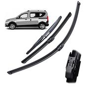 REXGEL Kit De Escobillas Limpiaparabrisas para Dacia, para Renault, para Dokker, Juego De Limpiaparabrisas Delantero Y Trasero 2016 2017 2018 2019 2020 Limpiaparabrisas