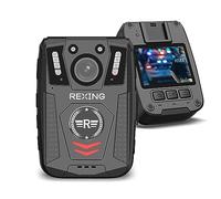 RexingUSA Cámara corporal P2 FHD - Cámara corporal FHD 1080P con visión nocturna infrarroja, cámara portátil ligera, videovigilancia, zoom digital 8X, lente de 170 grados