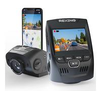 RexingUSA Cámara de salpicadero de Coche V1-4K Ultra HD GPS con Pantalla LCD de 2.4 Pulgadas, grabadora de cámara de salpicadero de Gran Angular de 170° con Sensor G, WDR, grabación en Bucle,