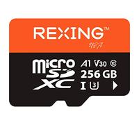 RexingUSA Tarjeta SD microSDXC UHS-3 4K Full HD de 256 GB con adaptador para cámaras de salpicadero, sistema de vigilancia, cámara de seguridad y cámara corporal