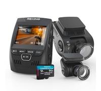 RexingUSA V1P SE 4K Dual Dash CAM mit GPS, WLAN und 2 CPL-Filter, 512 GB Unterstützung, vorne 2160p, hinten 1080p, 170° Winkel, G-Sensor, WDR, Loop-Aufnahme, Parkmonitor, 64 GB Speicherkarte im