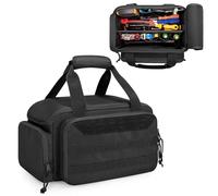 Rexmica Bolsa de Herramientas, Bolsa Organizadora de Almacenamiento de Herramientas Manuales para Hombres, Bolsa Táctica, Bolsa de Trabajo Multiusos para Reparadores, Electricistas, Carpinteros, Negro