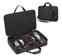 Rexmica Bolsa de Transporte para Controlador DJ, Compatible con Pioneer DDJ SR/DDJ SR2/DDJ REV1 o la Mayoría de los Controladores DJ Estándar, Funda para Equipo de DJ, Cables o Accesorios (M, Negro)