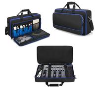 Rexmica Bolsa de Transporte para Pedal Multiefectos para Guitarra, Negro | Estuche de Viaje con Compartimento para Pedalera y Cable de Guitarra u Otros Accesorios, 58x29x11 Cm