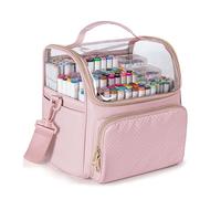 Rexmica Estuche organizador grande para 180 marcadores, bolsa de almacenamiento de marcadores con separadores y 4 bolsillos para marcadores de pintura, pinceles, lápices de colores u otros suministros