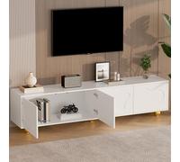 REXO Mueble para televisión de 180 x 40 x 45 cm, bonito armario de televisión de dibujos animados, armario bajo con 2 armarios, mueble de televisión, centro de entretenimiento de televisión con 5