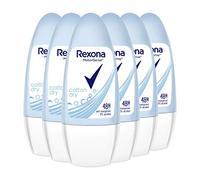 Rexona - Cotton dry, desodorante en roll - on, mujer, pack de 6 (6 x 50 ml)