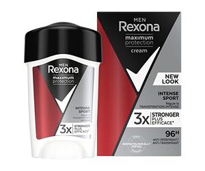 Rexona Déodorant Homme Sport Intense, Anti-Transpirant Maximum Protection, Efficace contre la transpiration Excessive, Formule testée dermatologiquement, Protection 96h Stick 45ml