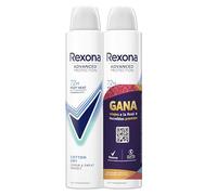 Rexona Desodorante Aerosol Advance Protection Cotton Dry 72h para mujer 2x200ml