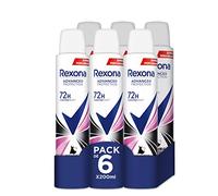 Rexona Desodorante Aerosol Advance Protection Invisible Pure 72 h para mujer 200 ml - Pack de 6