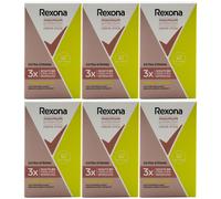 Rexona Desodorante Barra STRESS CONTROL 6 X 45ml Máxima Protección Crema Barra