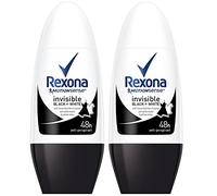 Rexona Desodorante Mujer Redonda Invisible black + white 50 ml - juego de 2, 100 mililitro, 2