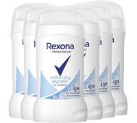 Rexona Desodorante Stick Antitranspirante para mujer Cotton Dry 40ml - Pack de 6