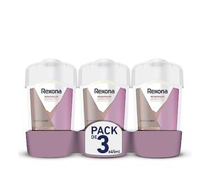 Rexona Maximum Protection Desodorante en Crema Antitranspirante para Mujer Soft Solid Confidence 45 ml, Pack de 3 Unidades