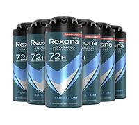 Rexona Men Advanced Protection Cobalt Dry Desodorante en spray antitranspirante que ofrece hasta 72 horas de protección contra el sudor y el olor corporal, 6 x 150 ml, paquete económico