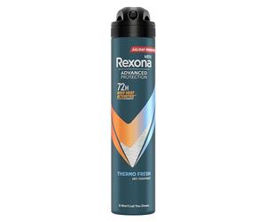 Rexona Men Advanced Protection Desodorante antitranspirante Aerosol Hombre Thermo Fresh 72 horas con tecnología Body Heat Activated 200 ML (Packing may vary)