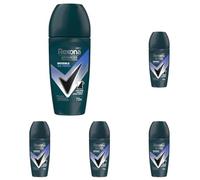 Rexona Men Advanced Protection Desodorante antitranspirante Roll-On, Hombre, Invisible Ice 72 horas con tecnología Body Heat Activated, 50 ml (Paquete de 5)