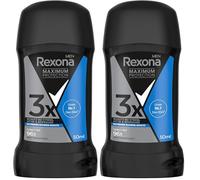 Rexona Men Maximum Protection Desodorante en barra cobalt seco antitranspirante con 96 horas de protección contra el sudor y el olor corporal, 50 ml (Paquete de 2)