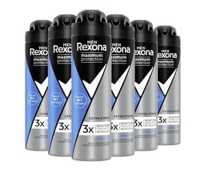 Rexona Men Maximum Protection - Desodorante en spray Cobalt Dry antitranspirante con 48 horas de protección contra el olor corporal y la humedad de las axilas, 150 ml, 6 unidades