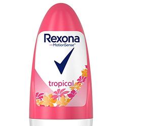 Rexona Tropical Antitranspirante Roll On para mujer, protección 48 horas - Paquete de 3 x 50 ml - Total: 150 ml