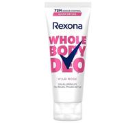 Rexona Whole Body Desodorante Crema Rosa Salvaje - 0% Aluminio, 72H Odour Protection, Quick Drying Anti-Odour Cream for Full Body Use, Fresh Floral Scent, Fórmula No Pegajosa Paquete de 6
