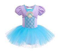 REXREII Vestido tutú de princesa bailarina para niñas pequeñas, Sofía, Blancanieves, Frozen Elsa, disfraz de Halloween, Sirena, 4-5T