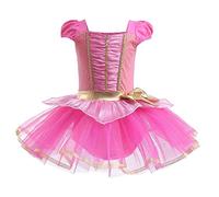 REXREII Vestido tutú de princesa durmiendo la belleza para niñas pequeñas, disfraz de Halloween, talla 4-5T
