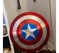 REXRYZ Escudo del Capitán América El Halcón y el Soldado de Invierno, réplica de metal, armadura medieval de Halloween, escudo de cosplay LARP