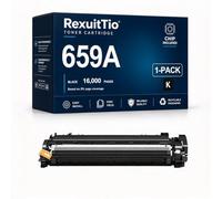 RexuitTio Reemplazo de Cartucho de tóner Compatible 659A de Alto Rendimiento para W2010A W2011A W2013A W2012A 659A, se Ajusta a HP Color LaserJet Enterprise M856dn 856x M776dn 77