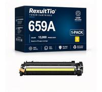 RexuitTio Reemplazo de Cartucho de tóner Compatible 659A de Alto Rendimiento para W2010A W2011A W2013A W2012A 659A, se Ajusta a HP Color LaserJet Enterprise M856dn 856x M776dn 77