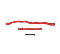 REXVTNS 1/10 RC Steering Links Rod | Aluminum Alloy Crawler Car Pull Tie Rod for Axial RBX10 | Sturdy & Accurate Replacement Part | 220mm / 107mm Off - Road Upgrade (Red)