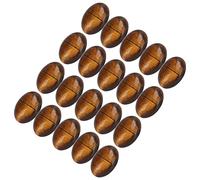 REXVTNS 20 Pcs Authentic Yellow Tiger Eye Stone Cabochons | Oval Flatback Dome Beads for Jewelry Making & Healing Crystals | 18x13mm Undrilled Polished Stones for Necklaces & Bracelets