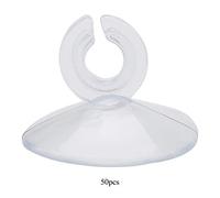 REXVTNS 50pcs Aquarium Sucker Clips | Fish Tank Hose Holder for Oxygen Pump/Airline Tube/Cable | Transparent Rubber Clamps with Secure Strong Suction | Tough Water - Protective Design