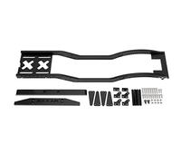 REXVTNS Aluminum Alloy RC Car Chassis Frame Set | High - Strength Upgrade for SCX10 D90 1/10 RC Crawler | Front & Rear Bumper with 45 Accessories/Easy Installation/Enhanced (Black)