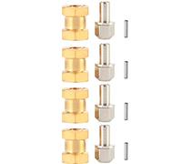REXVTNS Brass Combiner for SCX10 90046 90047 RC Crawler | 12mm / 15mm / 17mm Heavy Duty Upgrade | 1/10 Scale Accessory | 4 - Pack Long - Lasting Connectors (15mm)