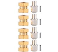 REXVTNS Brass Combiner for SCX10 90046 90047 RC Crawler | 12mm / 15mm / 17mm Heavy Duty Upgrade | 1/10 Scale Accessory | 4 - Pack Long - Lasting Connectors (12mm)