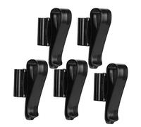 REXVTNS Clips de tubería de Agua del Acuario 5pcs / Set | Soporte de Herramientas de Cambio de Agua de los Peces | Clip móvil de 8-16 mm para Cubo/Acuario | Abrazadera de plástico con (Black)