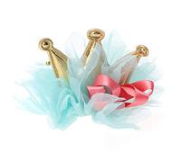 REXVTNS Cute Pet Crown Hair Clip | Lace Bow Clips for Dogs/Cats/Puppies | Soft Polyester Head Accessories | Ideal for Parties/Holidays/Daily Use