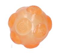 REXVTNS Dog Chew Toy with Squeaker | Resilient Bouncy Ball for Teeth Care & Gum Massage | Floating Chew Ball for Small/Medium Dogs | Long - Lasting Pet Toy for Indoor & Outdoor Play (Orange)