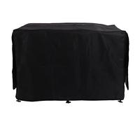 REXVTNS Dog Crate Cover Weather - Proof Breathable | 3 - Side Ventilation & Top Zipper | Sunshade for Indoor/Outdoor Puppy Cage | Oxford Fabric with Suction Stones (Black)