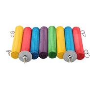 REXVTNS Juguete de trampolín de Madera para hámsters/Ardillas/Loros | Puente de Actividad de Mascotas Colorido | Madera no tratada Swing de Animales pequeños | Plataforma de Ejercicio (Colorful)