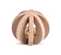 REXVTNS Pet Chew Toy with Bell | Wood - Based Teether for Dogs & Cats | Interactive Oral Toy to Maintain Teeth/Support Oral Care | Secure & Resilient Dog Toy