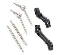 REXVTNS RC Car Front Rear CVD Drive Shaft Set for Brand X4M 1/18 Scale | Sturdy Steel Axles Replacement Parts | Rustproof & Long - Lasting Design | Large - Capacity Drive Angle (Silver)