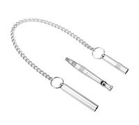 REXVTNS Silbato de cobre para entrenamiento de perros, sonido ultrasónico ajustable para detener los ladridos y comandos de obediencia, portátil con cadena colgante, seguro para todas las razas de